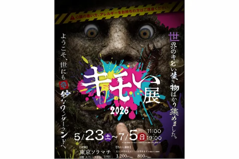 Kimoi Exhibition 2026 in Tokyo Solamachi: Explore the Fascinating World of Nature's Most Unusual Creatures
