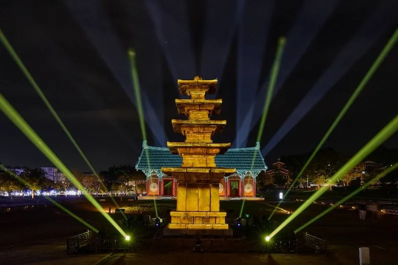 2026 National Heritage Media Art Buyeo Jeongnimsa Temple Site: Experience the Magic of Sabi Baekje Through Light and Technology